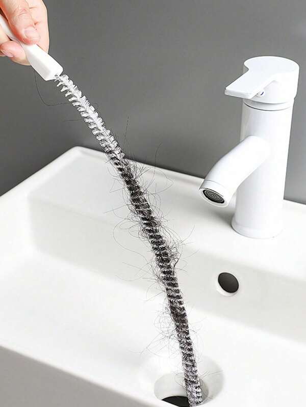 1 Stück Rohrreinigungsbürste, Badezimmer- und Spülbeckenreiniger, Rohrentkalker, flexibler Reiniger, Verstopfungsentferner, Haar- und Wannenentferner, effektiv zum Anziehen von Haaren und Reinigen von Rohren, lebenswichtiges Reinigungsprodukt für Küche und Badezimmer