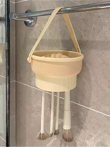 1 件三合一硅胶化妆刷清洁碗、清洁垫、干燥架、收纳盒、美容海绵清洁器、多功能化妆刷清洁工具