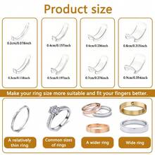 24/32 Pieces Of Ring Adjuster, Transparent Ring Adjuster, Invisible Inner Sticker, Ring Size Adjustment Pad, No Trace, Anti Slip, Suitable For All Rings, Suitable For Weddings, Men's And Women's Jewelry Accessories(More Suitable For Larger Rings) - View 7