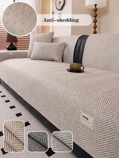 1pc Vintage Thick Sofa Cover - Modern Minimalist, All Season, Pet Friendly Sofa Protector Slipcover, Fits Armchair To 4-Seater Sofa, High Grammage (>500g/㎡) Polyester Fabric, Machine Washable, Home & Office Furniture Decor