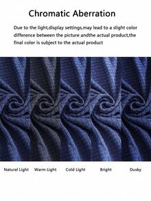 1件装防水玉米绒弹力沙发垫套客厅弹力沙发垫套家居装饰沙发套 - 藏蓝色 - 查看 11