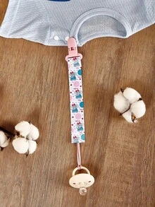 1pc/3pcs Double-Sided Floral Pacifier Chain, Baby Girl Teether Toy Hanging Strap Anti-Lost Clip, Pacifier Holder With Toy Anti-Lost Clip, Bite Toy Hanging Strap / Pattern Placement Is Random, Floral Design Varies - Multicolor - View 6