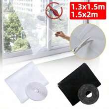 1 pieza Pantalla invisible contra mosquitos de verano autoadhesiva y simple, pantalla de ventana cortable encriptada con cinta de gancho y bucle, pantalla contra mosquitos autoadhesiva para el hogar, pantalla de ventana encriptada con cinta de gancho y bucle gratis, pantalla de ventana invisible