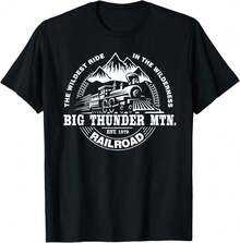 Journey To Big Thunder Mountain Railroad Theme Park T-Shirt:DIS Father's Day Gifts - Black - View 1