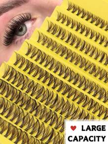 Wimpernkläppchen-Falsche Wimpernverlängerung, 200 Clusters individuelle Wimpern-Extensions, D-Ringel-Cluster-Wimpernverlängerung 8-16 mm, wiederverwendbare flauschige individuelle Wimpern-Cluster - DIY-Wimpern für Anfänger, Geschenke zum Valentinstag für junge Mädchen