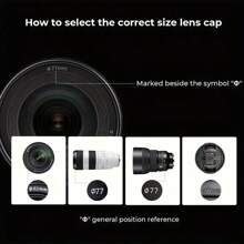 Couvercle de protection de l'objectif de l'appareil photo avec dragonne, pare-soleil, compatible avec Nikon/Pentax/Olympus/DSLR, tailles : 49 mm/52 mm/55 mm/58 mm/62 mm/67 mm/72 mm/77 mm/82 mm