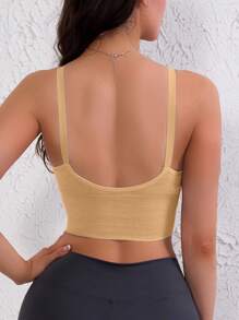 Women's Sports Leisure Thin Padded Wire-Free Supportive Sports Bra