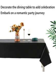 1 Peça Toalha de Mesa Descartável Grossa de Cor Sólida, À Prova D'água, À Prova de Óleo, Para Festas, Aniversários, Banquetes