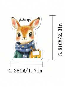 SCXXBSW 50pcs Fantasy Animal Cartoon Clip Art Cartoon Graffiti Stickers Decorative Phone Cases Hand Accounts Water Cups Notebook Luggage Waterproof Roll Stickers - Multicolor - View 4