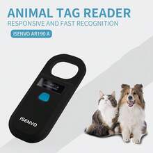 Pet Microchip Scanner Rechargeable RFID EMID Micro Chip Reader Scanner 134.2kHz 125kHz 15 Digits Pet Chip ID Scanner For Animal/Pets/Pigs/Dogs/Cats (190A) - Black - View 4