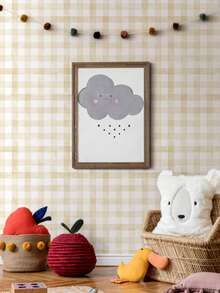 Watercolor Plaid Adhesive Wallpaper - 黃色 - 查看 1