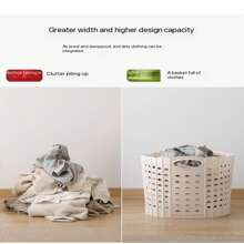 1pc Multifunctional Foldable Dirty Clothes Basket, Laundry Hamper With Handle, Wall-Mounted Storage Basket