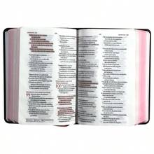 Biblia RVR60 chica tapa dura negro con flores, letra 9 puntos - Libro único - Ver 2