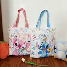 Disney Disney Large Capacity Student Shoulder Tote Bag, Versatile Galaxy Print Canvas Handbag For School,School Supplies,Back To School