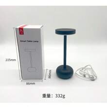 1pc Portable, USB Rechargeable, 3-Color Dimmable LED Metal Desk Lamp. Touch Control, Suitable For Dining Room, Bar, Office, Bedroom, Study, Indoor Lighting, Bedside Reading Companion Night Light