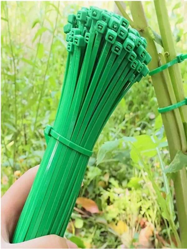 100pcs A Set Of,Gardening Strapping,Zip Ties, Plastic Winding, Plant-Fixing, Portable Gardening Cables, Gardening And Lawn Care