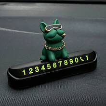 1件法国斗犬汽车停车牌临时停车电话号码牌装饰用品移车牌挪车卡