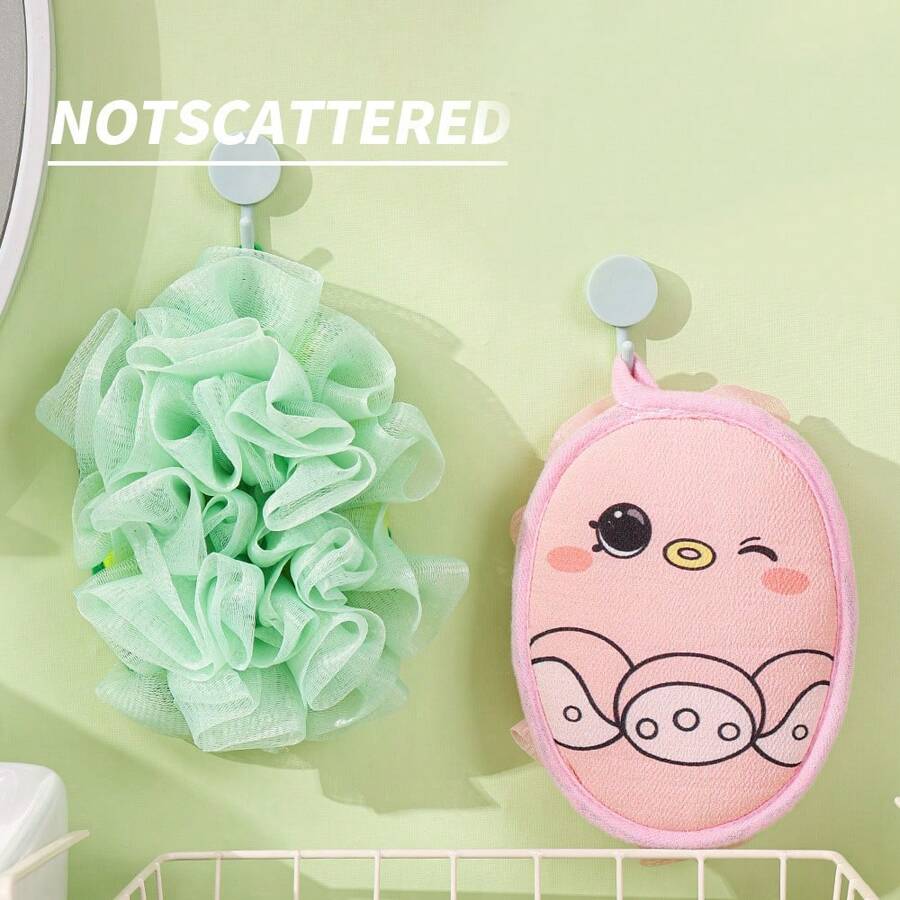 Esponja de baño suave y linda para niños, accesorios de baño para uso doméstico, bola de baño amigable con la piel