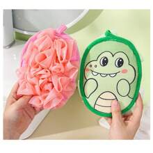 Esponja de baño suave y linda para niños, accesorios de baño para uso doméstico, bola de baño amigable con la piel
