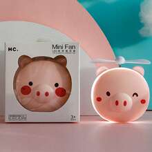 10pcs Nuevo ventilador multifuncional LED con espejo de maquillaje y luz complementaria: Ventilador estético de aguacate con espejo de maquillaje, ventilador mini portátil y manual, ventilador pequeño cargable por USB con luz LED complementaria para estudiantes. Espejo personal portátil, ventilador lindo y pequeño como regalo. - Rosa - Ver 11