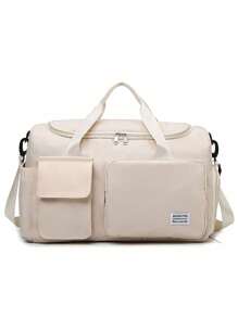 1 pezzo Borsa da viaggio multifunzionale personalizzabile per donne, borsa da palestra con scomparto asciutto/bagnato, manica trolley convertibile, borsa a tracolla con ricamo alla moda, borsa a tracolla pieghevole con scomparto per le scarpe, ottimo regalo per madre, amici, Natale, San Valentino, Festa della Mamma, Festa dell'Insegnante, Festa degli Infermieri, compleanno, forniture scolastiche, studenti di scuola media, studenti di scuola superiore, studenti universitari, matricole, studenti del secondo anno, studenti più giovani
