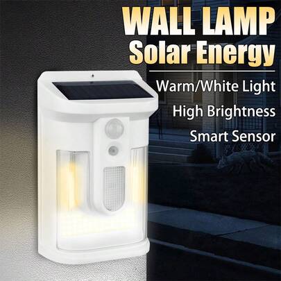 1 Pc Solar Powered Outdoor Wall Lamp, Three Motion Detection Sensor Modes, Tungsten Filament Wall Sconce Light For Garden, Villa, Patio, Waterproof
