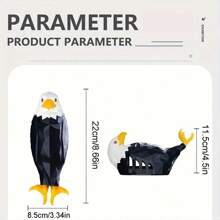 1 luminária de parede em formato de águia americana, alimentada por pilhas AAA (enviada sem pilhas), com controle remoto, adequada para parede, mesa, quarto, corredor, sala de estar, varanda, luzes com controle remoto