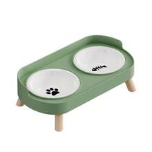 Nouvelles doubles bols d'alimentation et de boisson pour chats, table à manger mignonne pour animaux de compagnie, bols disponibles en plusieurs couleurs et styles, bol pour animaux de compagnie universel - Multicolore - Voir 19