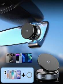 Soporte universal para teléfono con ventosa de succión - Fijación fuerte, rotación de 360°, carga de 7 kg, perfecto para navegación, imanes N52 para estabilidad, ángulo ajustable, diseño compacto, se adapta a teléfonos grandes, uso versátil en automóviles, SUV y camiones, ideal para viajes, compatible con iPhone, teléfonos Android, regalo para cumpleaños, familia, amigos, magnético, accesorios para autos, soporte para teléfono de coche