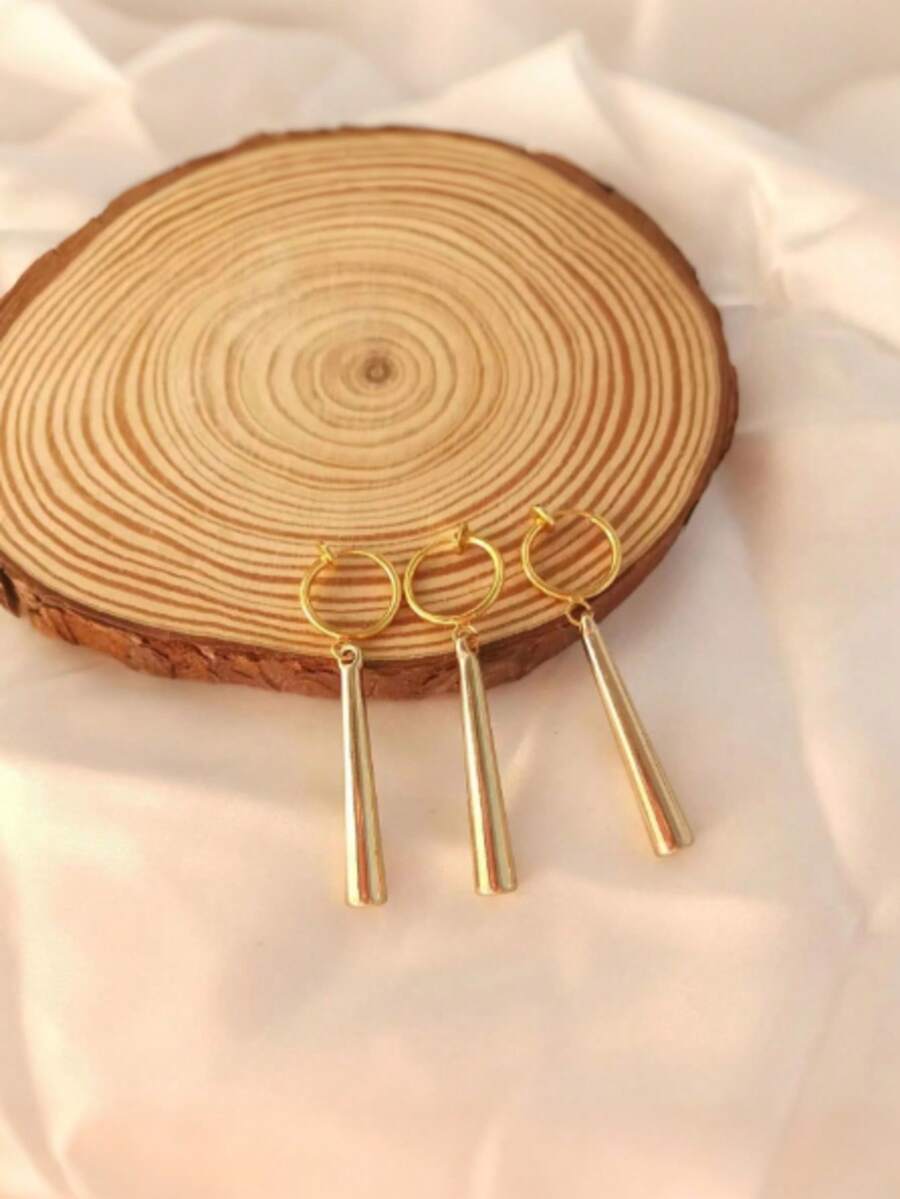 3 件金色男女动漫人物装扮时尚耳环，索隆耳环，动漫角色扮演配饰，适合男女派对、节日装扮和日常穿着