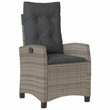 vidaXL Set Da Pranzo Da Giardino 9 Pz Con Cuscini In Polyrattan Grigio - Grey - View 3