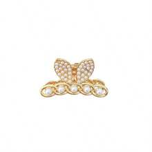 LYSW 7Pcs Set Women Faux Pearl & Rhinestone Hair Claw Clips, Fashion Elegant Design Hair Accessories, Kawaii Style Metal Mini Hair Clips Summer Hair Jaw Clip Hair Clamps Hair Clutch Hair Catcher Clip Fall Winter For Vacation Outfits Woman