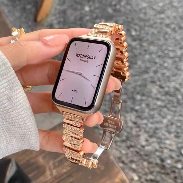 1pc Metal Apple Watch Band For Apple Watch 49mm 45mm 46mm 44mm 42mm 40mm 41mm 38mm, Fashionable Metal Apple Watch Strap Watchband For Apple Watch Series 1-10, SE, Ultra 6-1