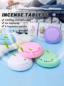 10 Piezas Ambientador de larga duración, desodorizante, ambientador sólido, con una carcasa exterior adicional - Discos sólidos desodorizantes aromáticos para hogares, coches, baños, dormitorios, armarios y retretes, para una mayor frescura en baños, dormitorios, coches y hogar, ideal para eliminar olores del armario y el inodoro (color aleatorio a juego), cocina, baño, hogar, artículos para el hogar. - multicolor - Ver 2