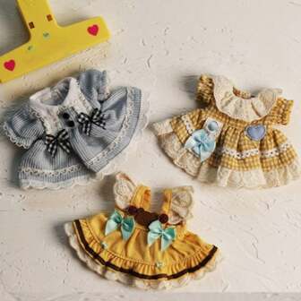 10厘米娃娃可爱公主裙娃娃服装配饰时尚连衣裙裙子装饰娃娃配件