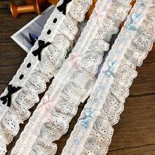 1 pieza 1 Yarda de Cinta Colorida, con Encaje con Lazo, para Manualidades de Ropa, Embalaje de Regalos, Bordado, Tejido, Bordes de Costura, Accesorios de Encaje Decorativos
