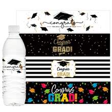10pcs/20pcs/40pcs Congrats Grad Theme Party Water Bottle Sticker,For Celebrating Graduation Party DIY Water Bottle Packaging Decoration Labels Sticker - Multicolor - View 1