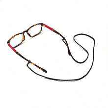 1pc Handmade PU Leather Eyeglass Chain, Unisex Anti-Slip Sunglasses Lanyard, Minimalist Style Eyewear Cord Necklace, Glasses Accessories