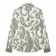 ZEVITY Women's Plant & Flower Print Long Sleeve Casual Blouse