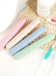 1pc Toothbrush Case Mixing Portable Tooth Brush Cover Holder Toothbrush Hygiene Care Outdoor Supplies Random Color For Travel Toothbrush Case Travel Hiking Camping Covers Protector Travel Essentials Travel Accessories Vacation Summer Holiday Back To School