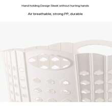 1pc Multifunctional Foldable Dirty Clothes Basket, Laundry Hamper With Handle, Wall-Mounted Storage Basket