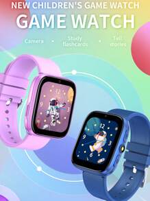ERUN Montre connectée pour garçons/filles, écran tactile IPS de 1,54 pouces, mini caméra, lecteur de musique, montre de jeu, lampe de poche, narration, cadeau d'anniversaire, surprise de vacances, fournitures scolaires, fête des enfants