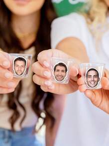 Individuelle Bräutigam Gesichts Schnapsglas Aufkleber - Junggesellinnenabschied Geschenke (40 Stücke), Abschlussballsaison, Schulmaterial, Rückkehr zur Schule