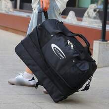 1pc Premium Multi-Functional Expandable Travel Luggage Bag With Wheels, Foldable Travel Duffel Bag, Upright Roller Backpack, Convertible Shoulder Tote With Large Capacity, Suitable For Outdoor Activities Like Camping, Adventure, Party, Travel, Business Trip