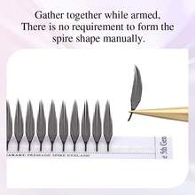 0.07C D 240Pcs NAGARAKU Premade Spire Eyelash Anime Effect Soft Plume Fluttering Eyelash Extensions Comic False Eyelashes Cluster Lash Clusters,Eye Lash Clusters,Individual Eyelashes,Lashes,Fake Lashes - C - View 4