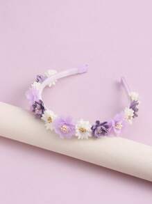 1 Peça Tiara Flor Roxa para Crianças, Adequada para Férias, Viagens, Festas, Uso Diário na Primavera e Verão para Meninas
