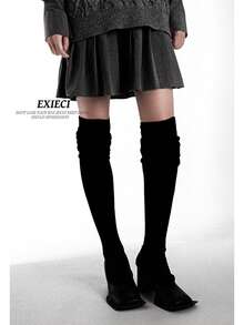 1双女士爱国/独立日优雅迷人透气柔软保暖针织压缩过膝袜，适合秋冬季节、Y2K 风格，舒适保暖