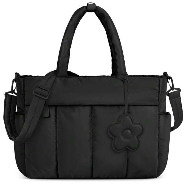 NEWHEY Bolso de tote para mujer para laptop de 15.6 pulgadas, bolso de tote acolchado ligero, bolso de trabajo, bolso de tote de viaje acolchado con correa de hombro, maletín grande para computadora, bolso de maestro, bolso de enfermera para uso casual de oficina y viaje
