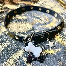 Leather Choker Collar Necklace For Women, Cute Bone Gothic Punk Rock Choker Collar (Black) Adjustable PU Leather-Romance - 黑色 - 查看 5