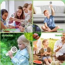 儿童袖珍显微镜玩具，4 倍变焦手持放大镜，带微距定焦和 3 级 LED 照明，用于照片/视频录制的数码显微镜，互动自然探索套件，适合 3-12 岁男孩和女孩 - 彩色 - 查看 8